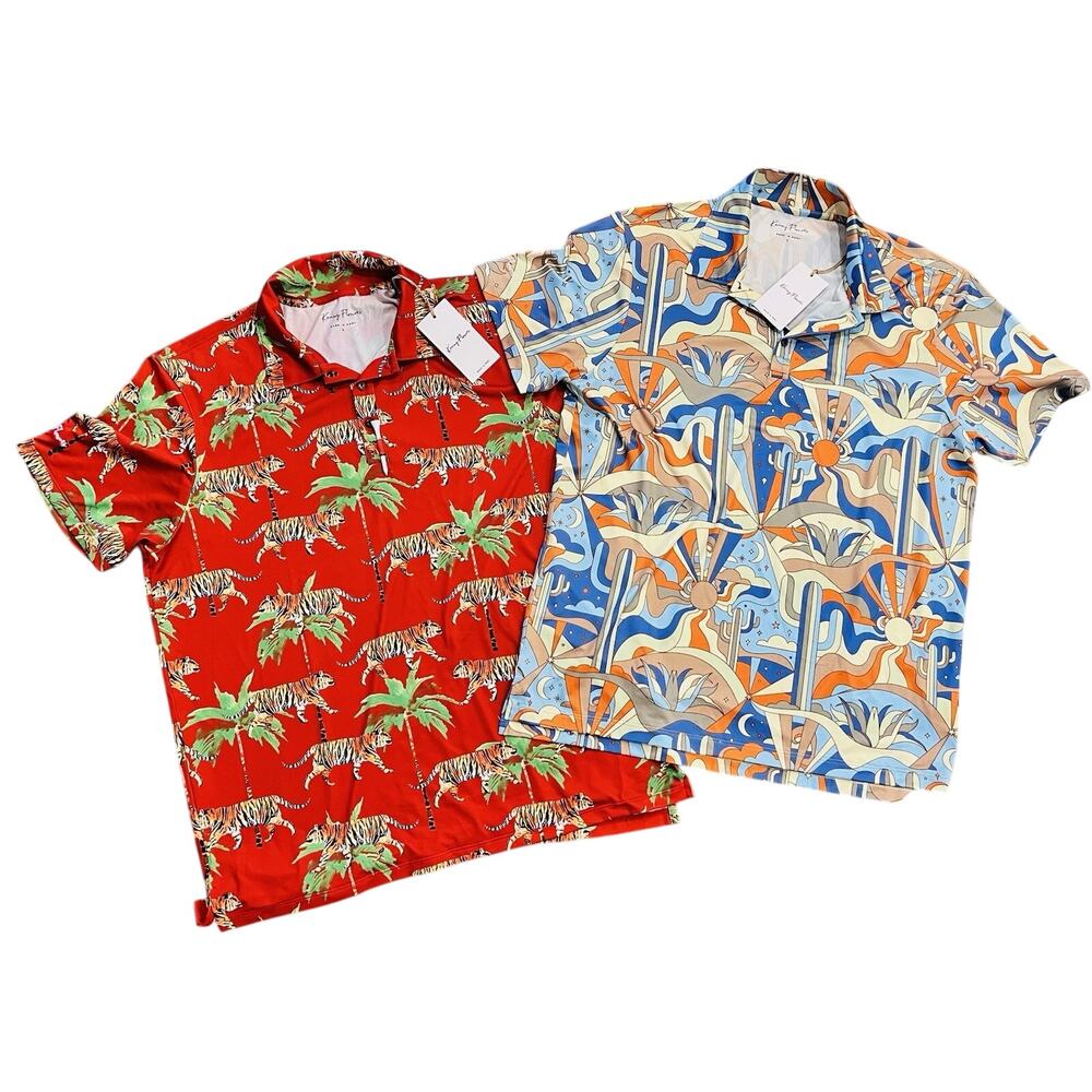 Lot Of 2 Kenny Flowers Men’s Golf Shirts - New With Tags - Large - Picture 2 of 7